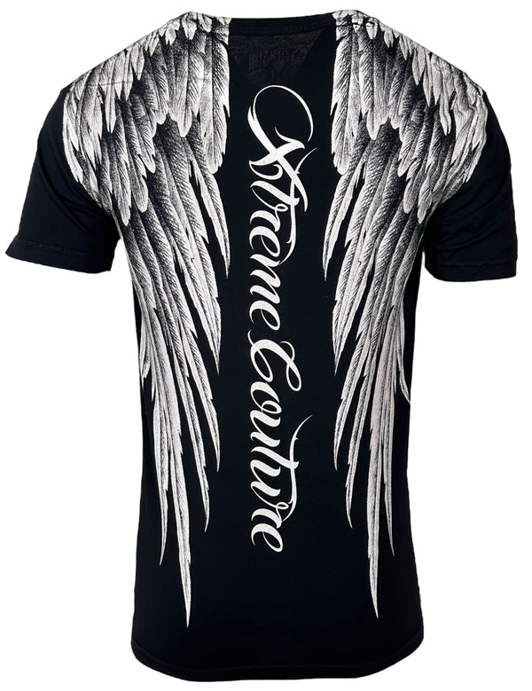 Xtreme Couture By Affliction Men's T-shirt Aerosmith V-neck **