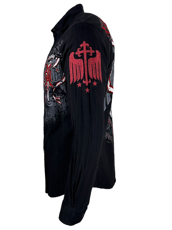 Xtreme Couture by Affliction Men's Button Down Shirt Brawl