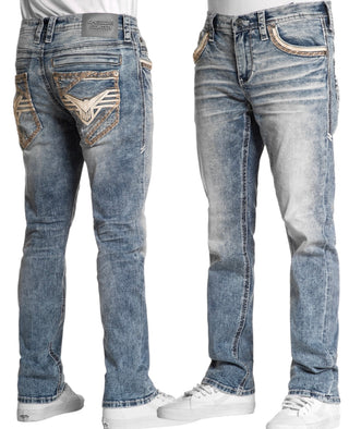 American Fighter Men's Denim Jean Striker Beckham Inseam 34