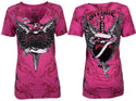 Archaic By Affliction Women's T-shirt Torn Heart **