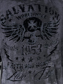 Archaic By Affliction Unisex Oversized Boxy Pullover Hoodie Black Tide