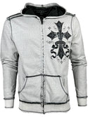 Xtreme Couture By Affliction Reversible Zip Up Men's Hoodie Glorious ++