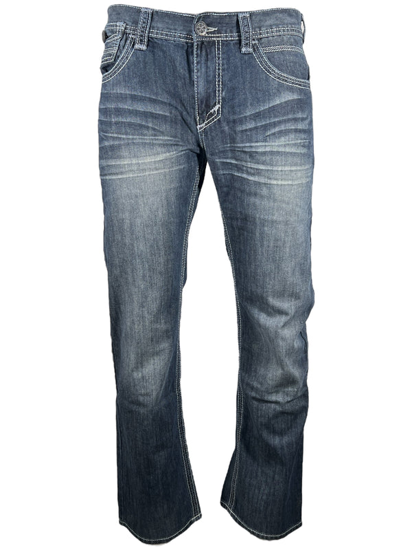 Xtreme Couture Men's Denim Jean Relaxed Fit Geo Flap Straight ^^