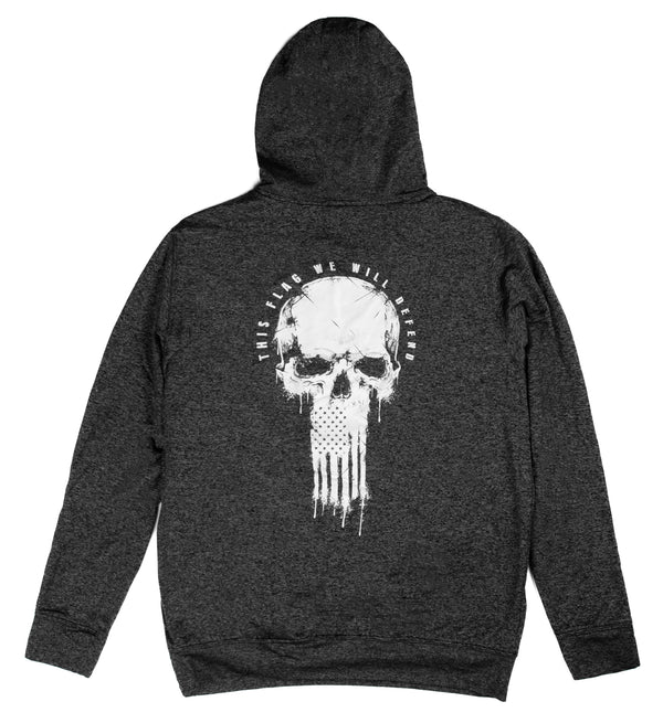 Howitzer Style Men's Hoodie Flag Skull Military Grunt MFG