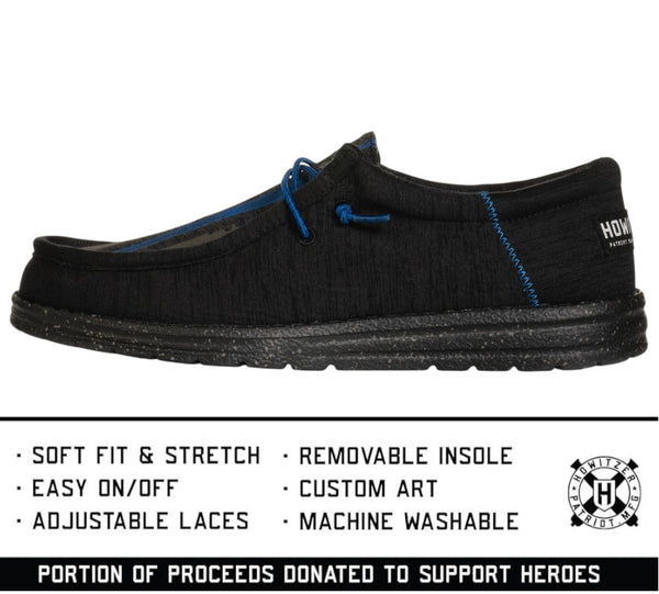 Howitzer Men's Slip-On Shoes ROAM BLUE FLAG Sneakers with Camo Print Footwear ++*+