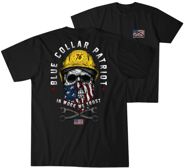 Howitzer Style Men's T-Shirt Blue Collar Trust Military Grunt MFG ++