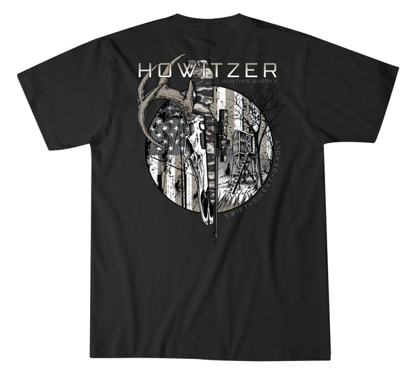 Howitzer Style Men's T-Shirt Hunting Stand Military Grunt MFG ++