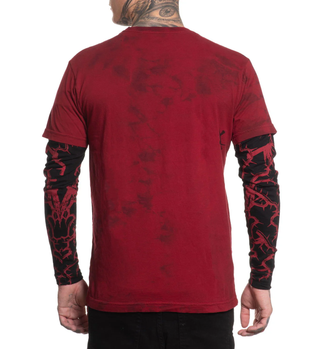 Affliction Men's Long Sleeve T-shirt Crows 2FER