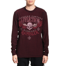 Affliction Men's Reversible Thermal Shirt Crows