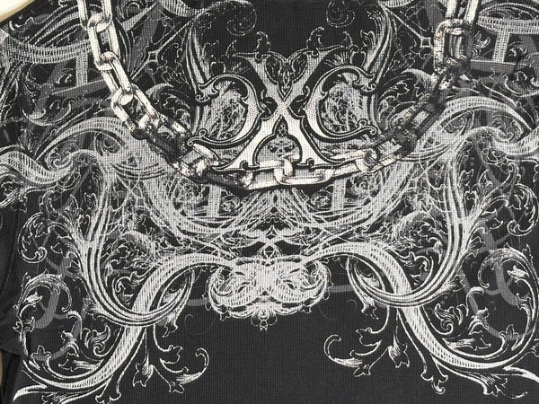 Xtreme Couture by Affliction Men's Thermal Shirt WHIPLASH