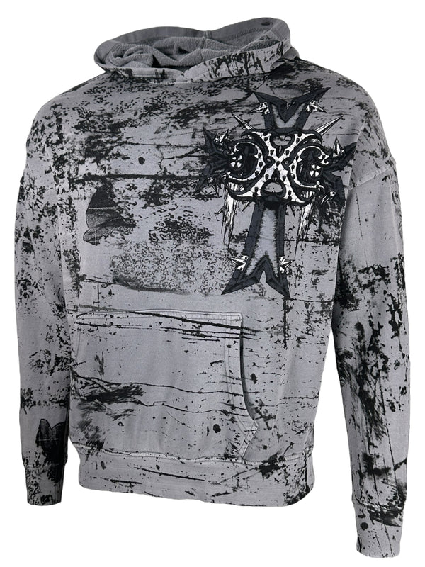 Xtreme Couture By Affliction Unisex Oversized Boxy Pullover Hoodie Cannon