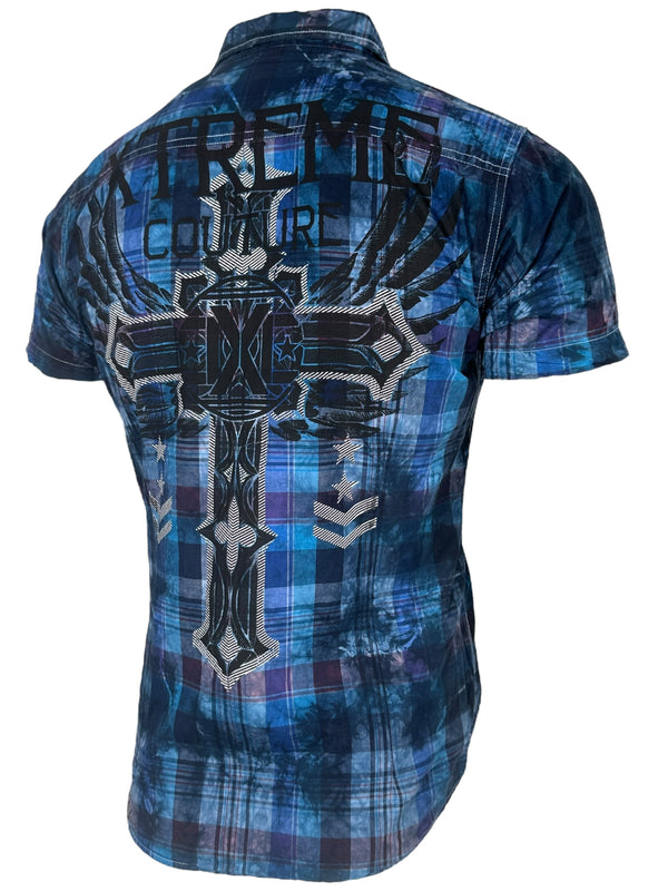 Xtreme Couture by Affliction Men's Button Down Shirt Faith & Trust