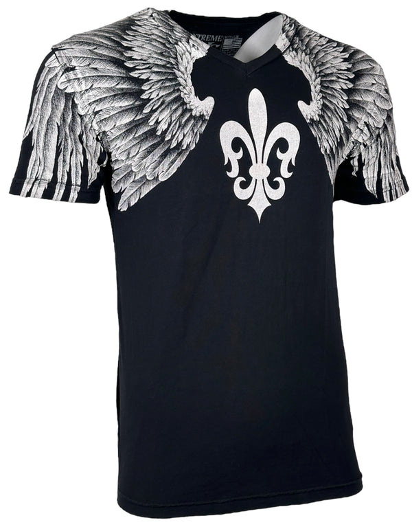 Xtreme Couture By Affliction Men's T-shirt Aerosmith V-neck **