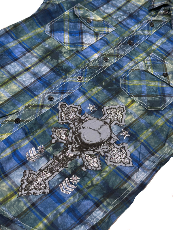 Xtreme Couture by Affliction Men's Button Down Shirt Iron Cadence