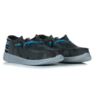 Howitzer Men's Slip-On Shoes Roam Blue Line Sneakers with Camo Print Footwear  ^^^^