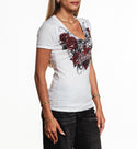 Rebel Saint By Affliction Women's T-shirt Morticia