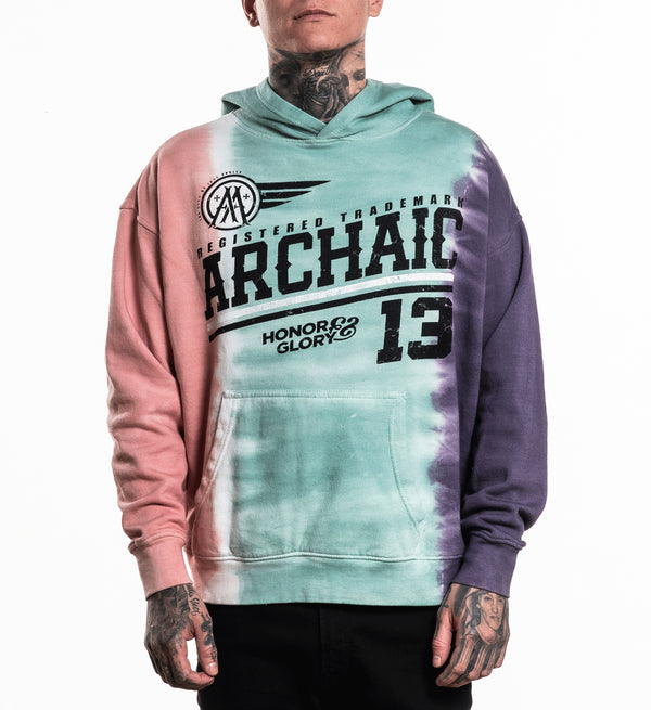 Archaic By Affliction Unisex Oversized Boxy Pullover Hoodie Blackburn