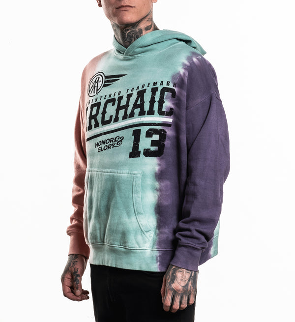 Archaic By Affliction Unisex Oversized Boxy Pullover Hoodie Blackburn