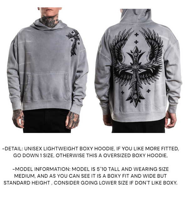 Xtreme Couture By Affliction Unisex Oversized Boxy Pullover Hoodie Uprising