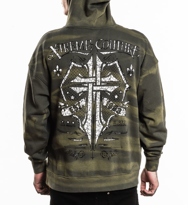 Xtreme Couture By Affliction Unisex Oversized Boxy Pullover Hoodie Saracen