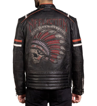 Affliction Men's Leather Jacket limited American Customs Dakota