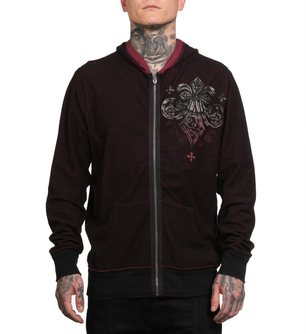 Affliction Men’s Reversible Zip Hoodie Dust Cloud