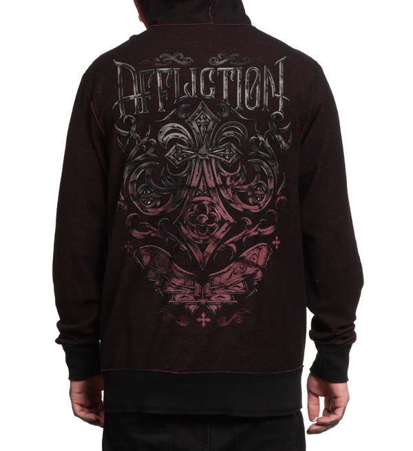 Affliction Men’s Reversible Zip Hoodie Dust Cloud