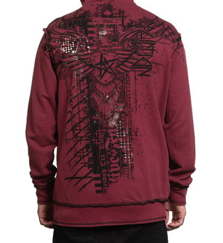 Affliction Men’s Reversible Zip Hoodie Dust Cloud