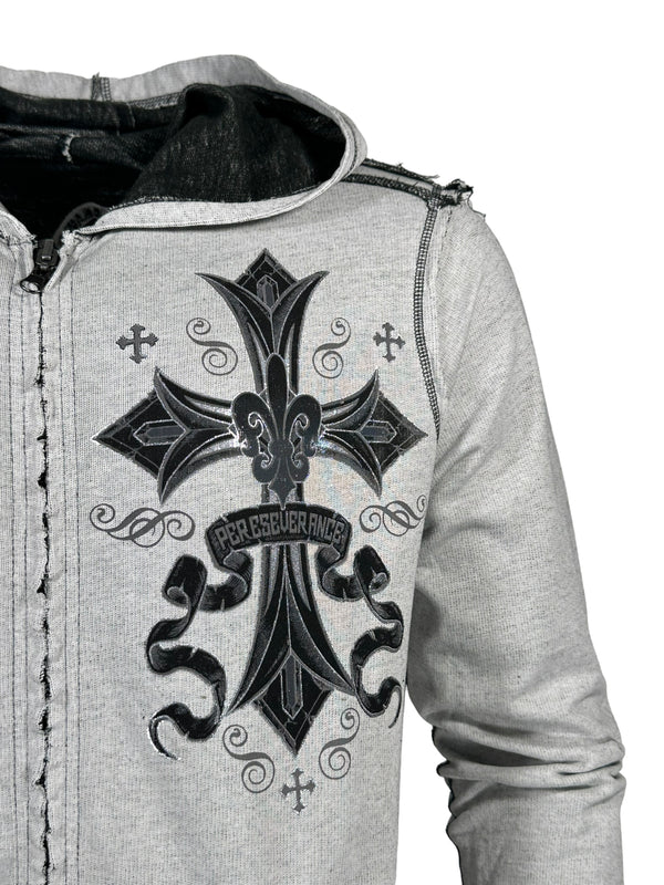 Xtreme Couture By Affliction Reversible Zip Up Men's Hoodie Glorious ++