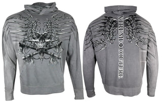 Xtreme Couture By Affliction Men's Hoodie Iron Bones **