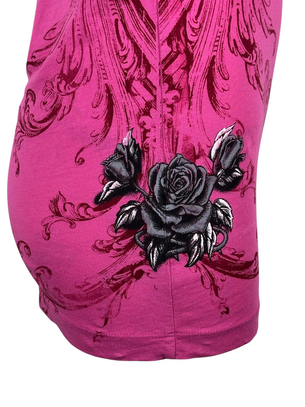 Archaic By Affliction Women's T-shirt Torn Heart **