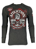 Affliction Men's Reversible Thermal Shirt Flock ++