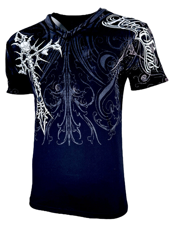 Rebel Saint by Affliction Men's T-Shirt Fracture