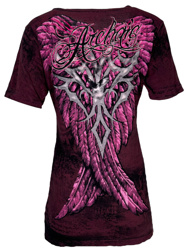 Archaic by Affliction Women's T-Shirt Brave Girl