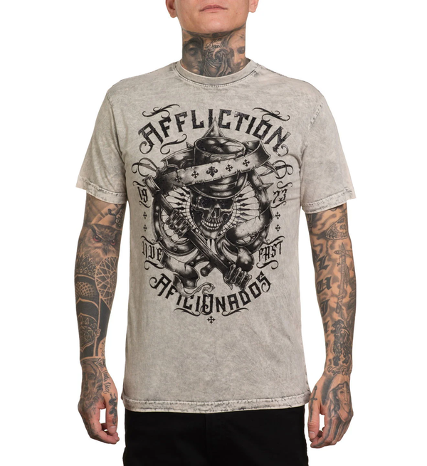 Affliction Men's Reversible T-shirt Electric Fire