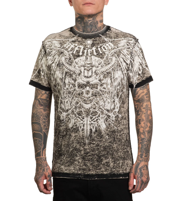 Affliction Men's Reversible T-shirt Electric Fire