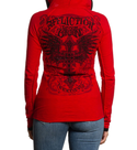 Affliction Women's Button Down Hoodie Elitist