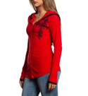 Affliction Women's Button Down Hoodie Elitist