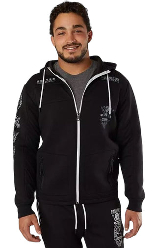 American Fighter Men's Zip Up Hoodie Sweatshirt Gladbrook