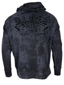 Archaic By Affliction Unisex Oversized Boxy Pullover Hoodie Black Tide