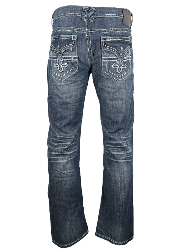 Xtreme Couture Men's Denim Jean Relaxed Fit Geo Flap Straight ^^