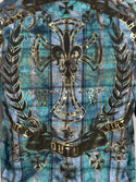 Xtreme Couture by Affliction Men's Button Down Shirt Gilded Cross