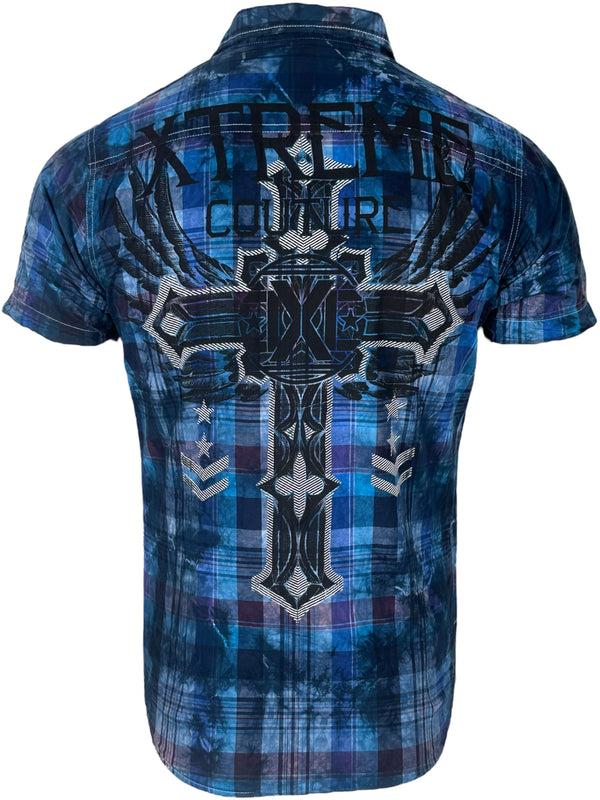 Xtreme Couture by Affliction Men's Button Down Shirt Faith & Trust