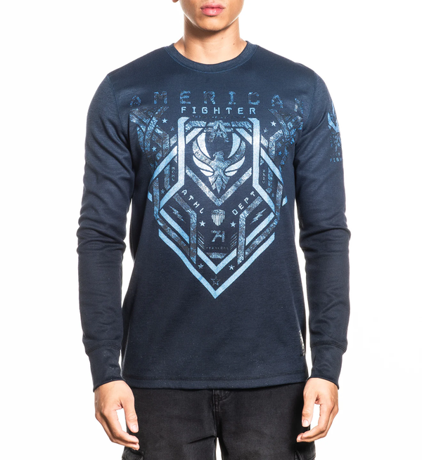 American Fighter Men's Thermal Long Sleeve T-shirt Cloverport ++