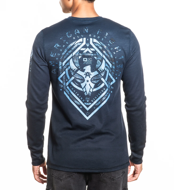 American Fighter Men's Thermal Long Sleeve T-shirt Cloverport ++