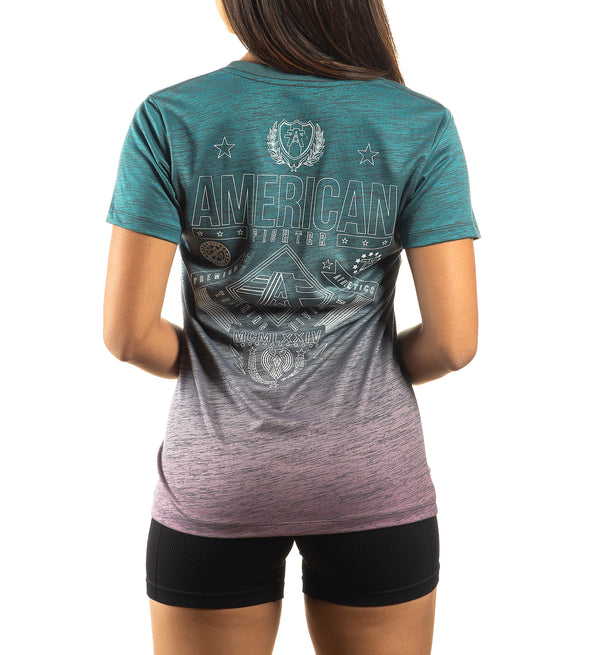 T-shirt American Fighter Lander - Manica Lunga Ragazzo - Verde - Nuova Con Etichette - Foto 2