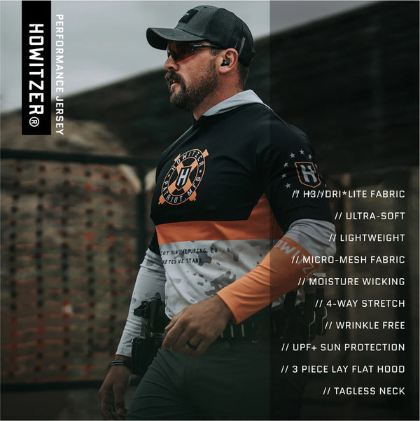 Howitzer Men's Performance Hoodie Pullover Recoil Freedom
