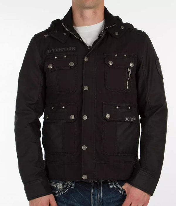 Affliction Men's Jacket Black Premium Enemy Line