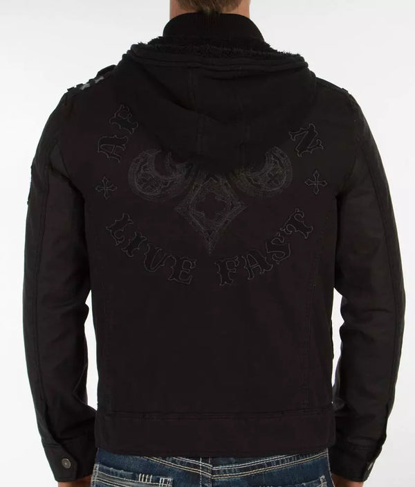 Affliction Men's Jacket Black Premium Enemy Line