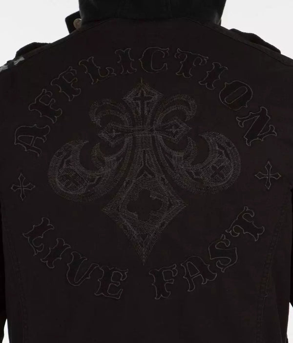 Affliction Men's Jacket Black Premium Enemy Line
